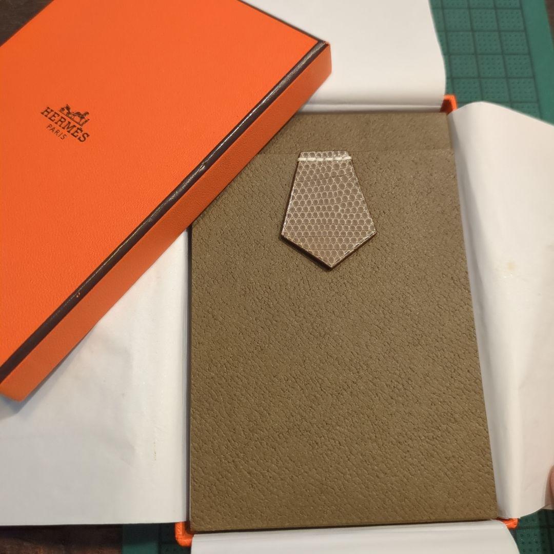 【未使用】エルメス　メモ帳　手帳　レザー　小物　ノート