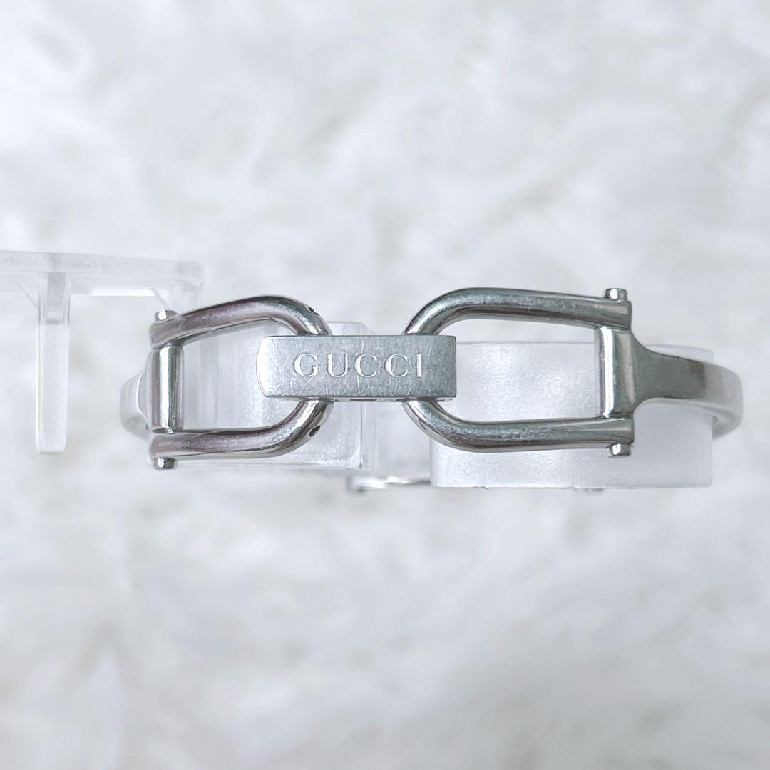 新品電池✨美品　GUCCI ブレスウォッチ　バングル　ピンクシェル　1500L