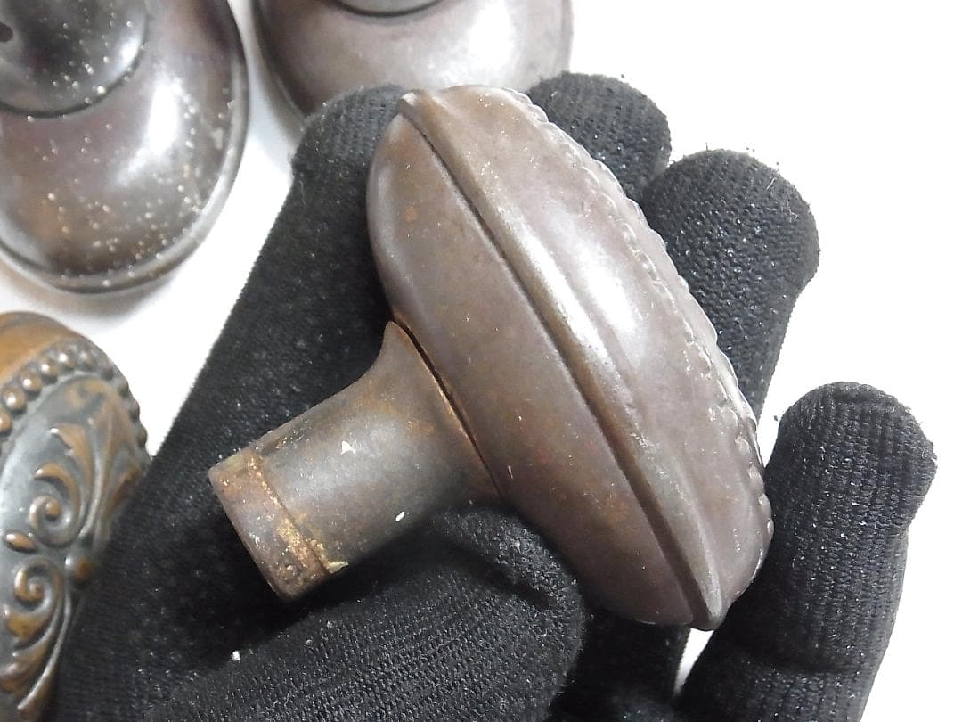 アンティーク １９３０年代 ドアノブ 4個 アメリカ製 ヴィクトリアン USA