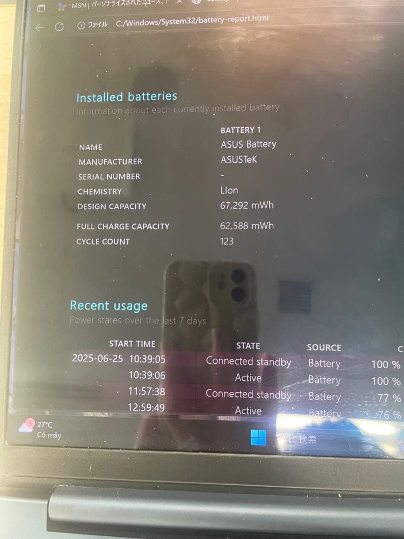 ASUS「ZENBOOK 15OLEDUM3504DA-MA321WS」 美品