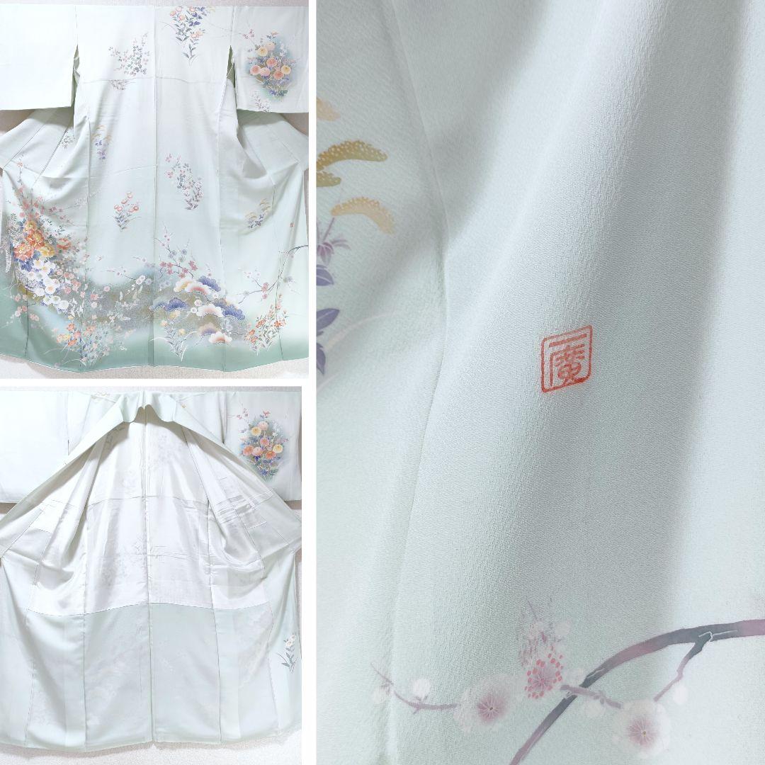 ❰6549❱ フルセット　訪問着 作家　袋帯　入学式　結婚式　お宮参り　正絹着物