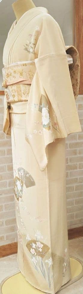 トールサイズ作家物付け下げ訪問着4点フルセット、着物、袋帯、帯締め、帯揚げ