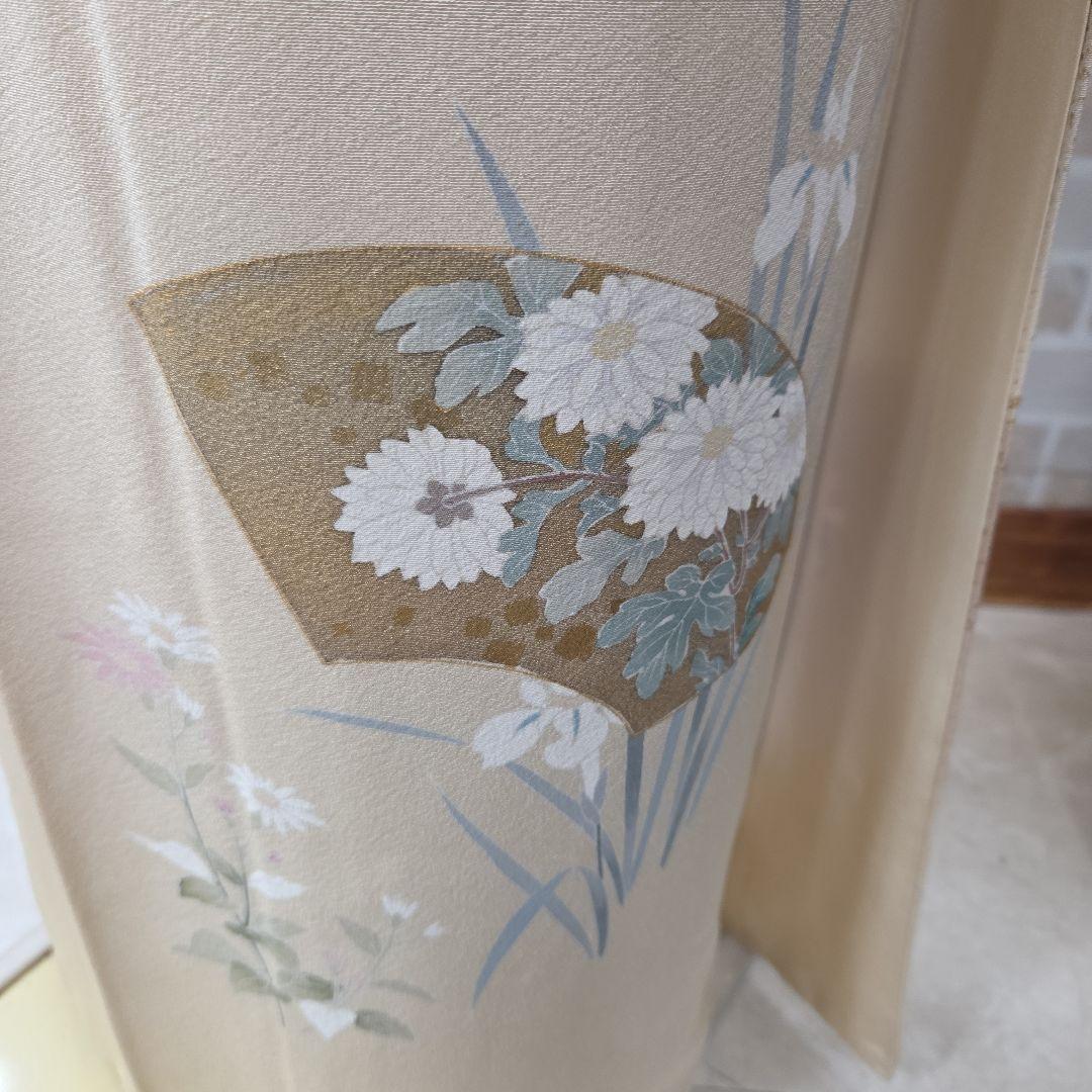 トールサイズ作家物付け下げ訪問着4点フルセット、着物、袋帯、帯締め、帯揚げ