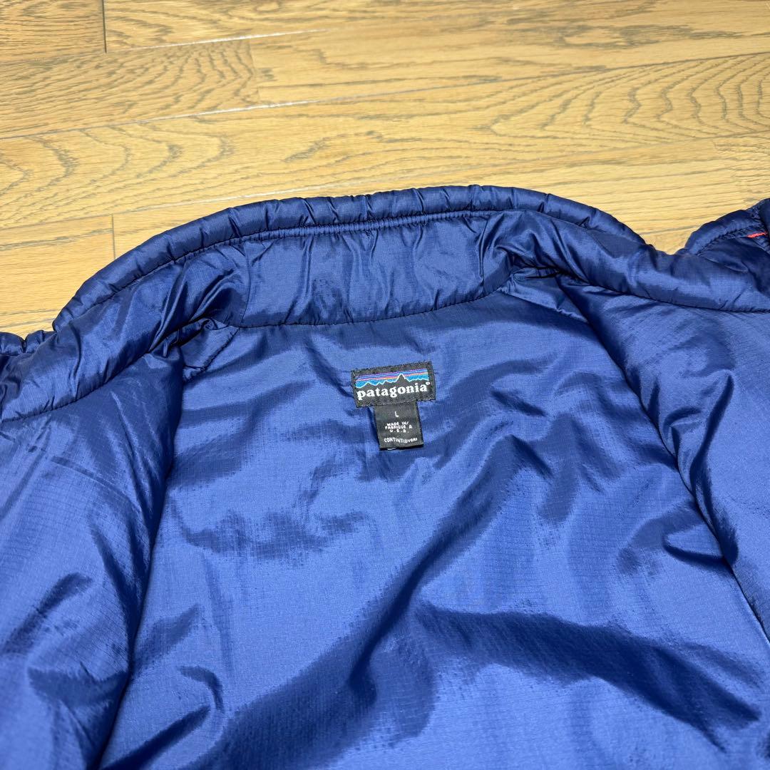プ*す様 PATAGONIA パフボール ジャケット L レッド ネイビー 中古
