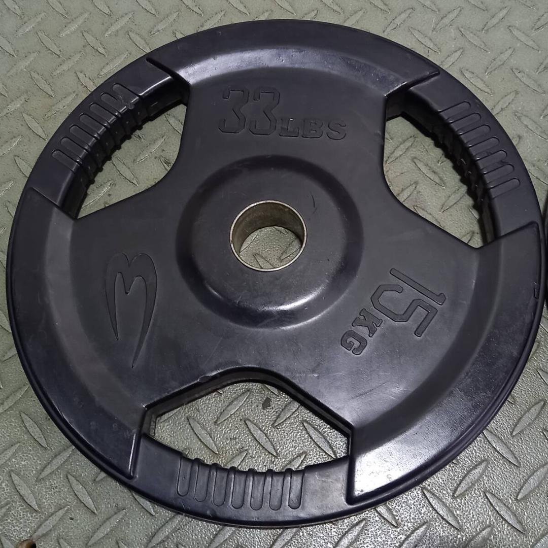 ボディメーカー 30kgセット(15kg×2枚) ラバープレート