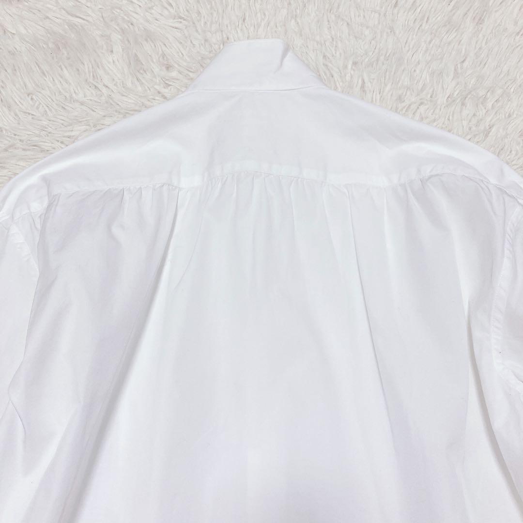 BOURRIENNE Paris Xスタンドカラーシャツ ホワイト XS 刺繍