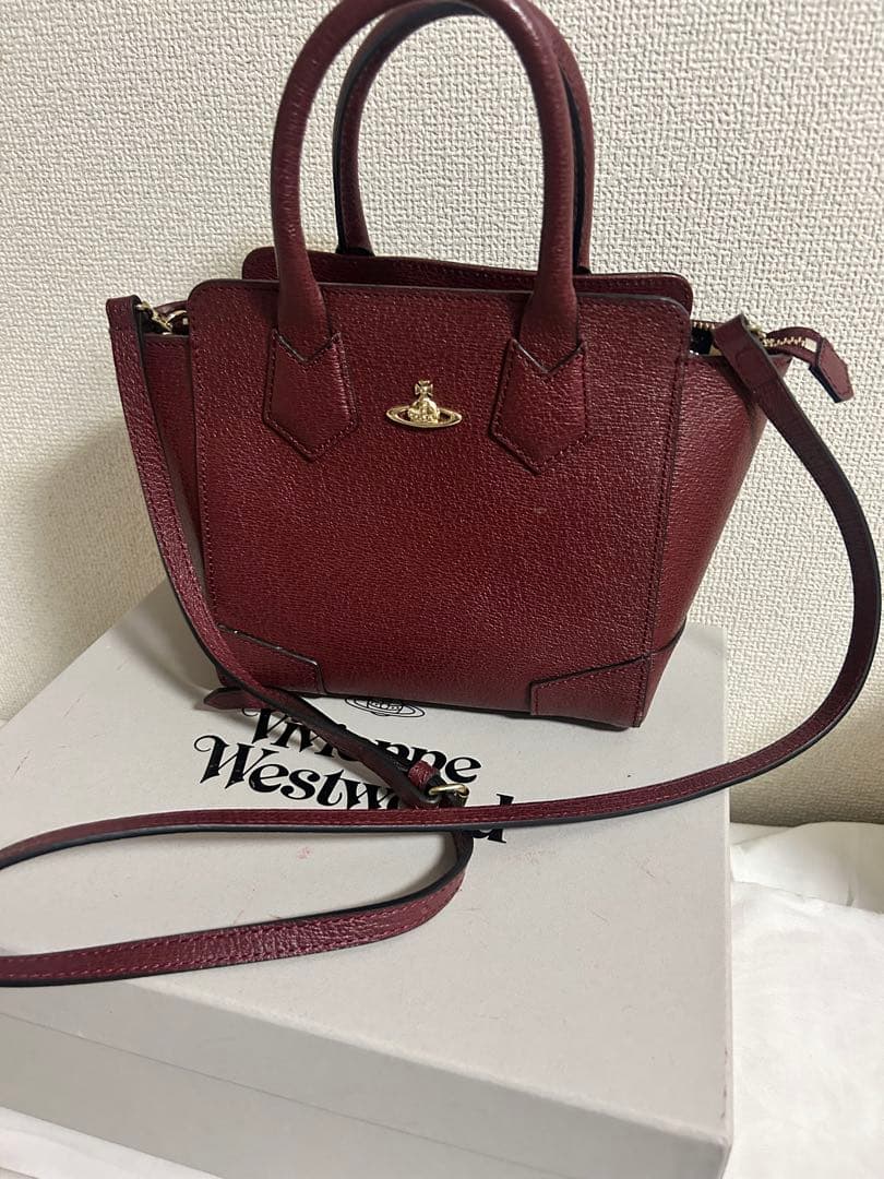 Vivienne Westwood バーガンディ ハンドバッグ ショルダーバッグ
