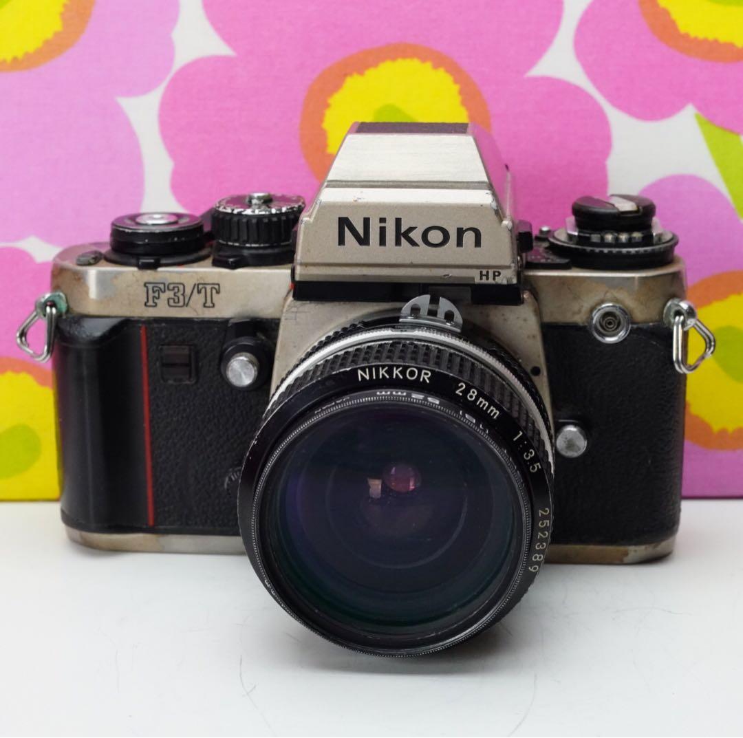 憧れのフィルムカメラ❤️Nikon F3T 単焦点28mm レンズ付きニコン