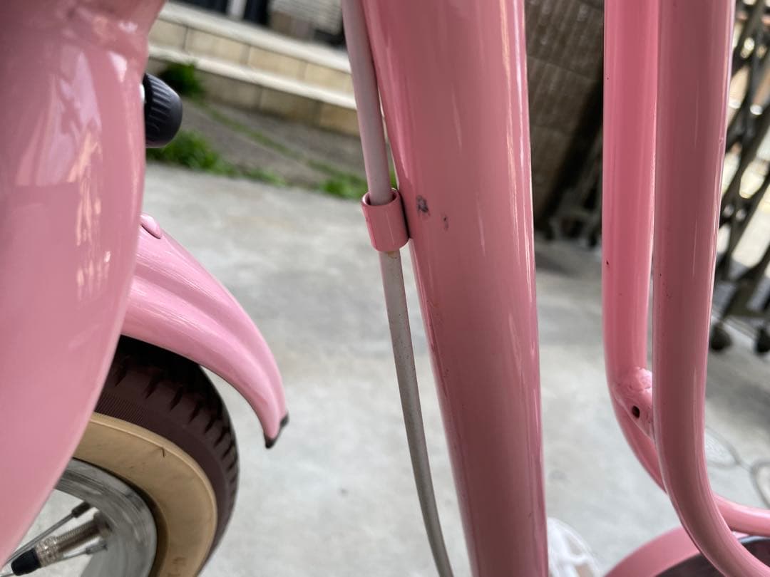 アサヒサイクル　子供用自転車 ピンク バスケット・補助輪付き18インチ　点検済み