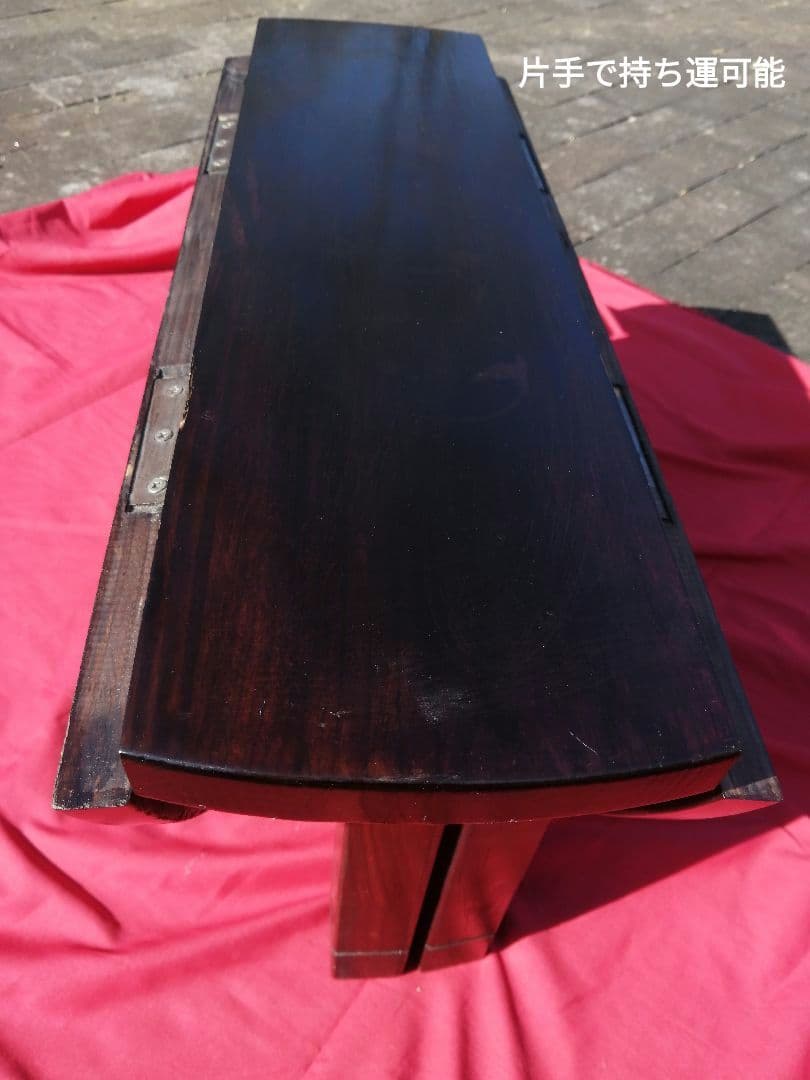 レトロ　【懐かしくて便利】和風 小型 円形 丸 折りたたみちゃぶ台　匿名配送