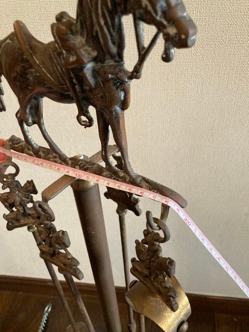 英国製ヴィンテージ 馬デザインのファイヤーツール 暖炉用火かき棒
