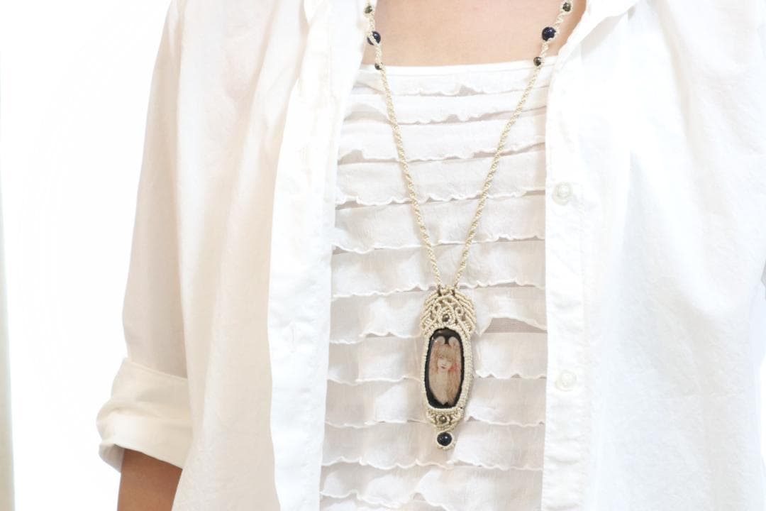 マクラメ編みアート＃010『右手の龍と左手の獅子』＆『マリアの心臓』