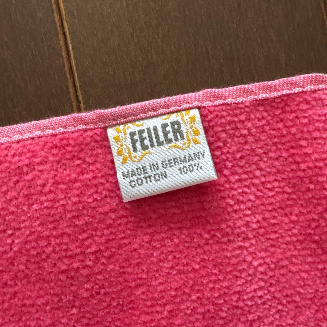 未使用　FEILER スポーツタオル　フェイラー　花柄　ピンク　ホワイト系