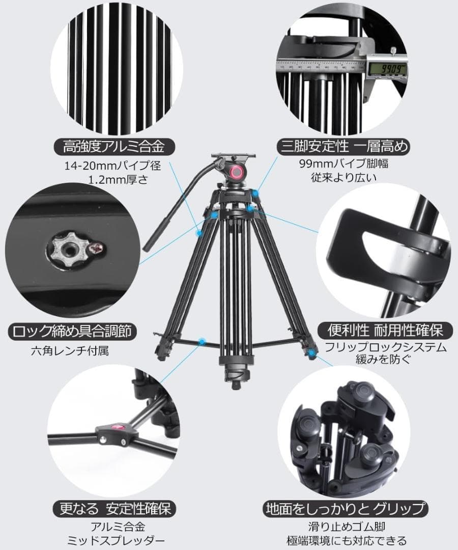 miliboo 三脚 MTT601A 360度パノラマ雲台