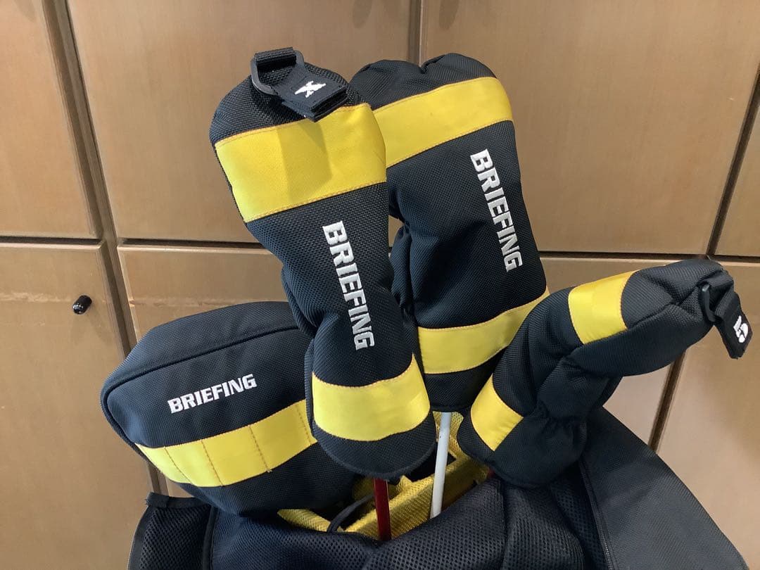 BRIEFING ゴルフバッグ ブラック/イエロー　ビームスとの限定品9点セット