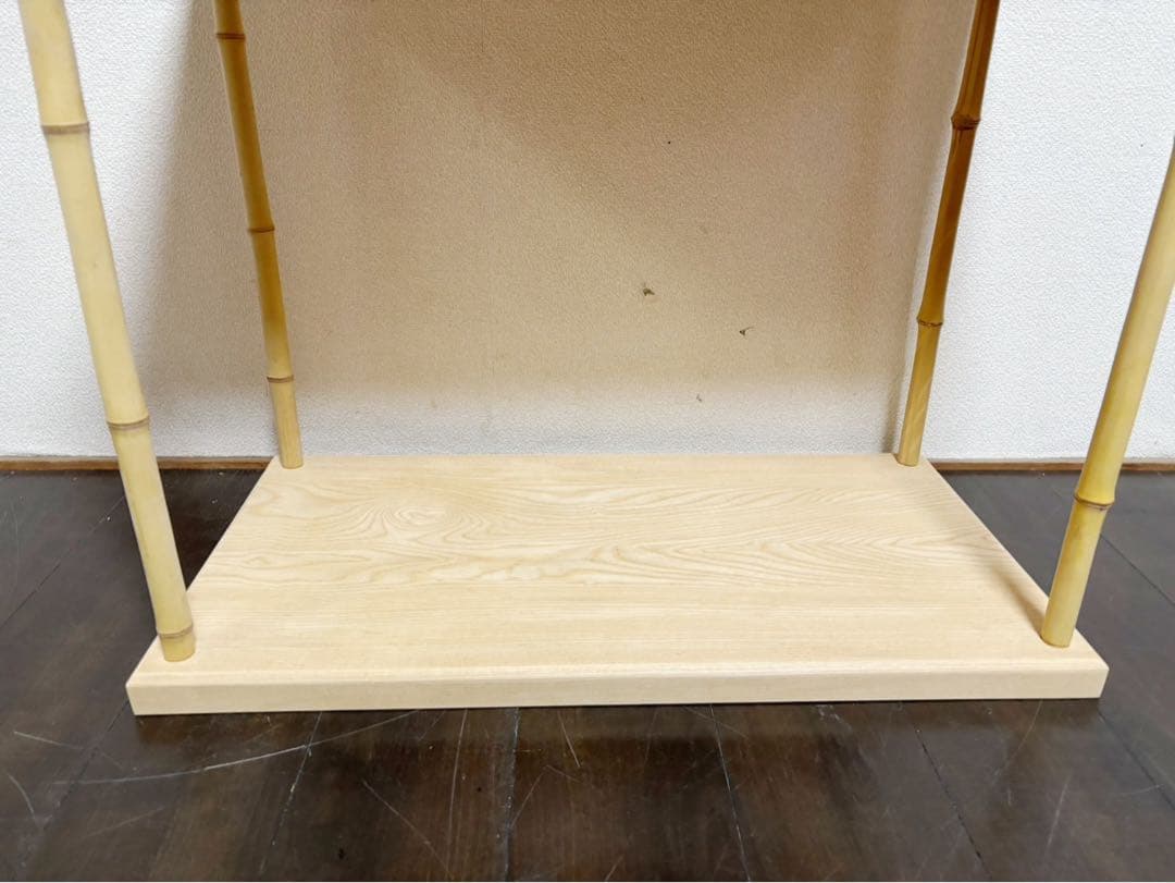 ほぼ未使用 茶道具 指物師 仙水正之作 竹台子 利休好写し 組み立式 刻印 箱無
