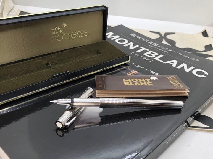 稀な未使用に近い極上の保管品！総プラチナ張りノブレス★No1157★モンブラン製