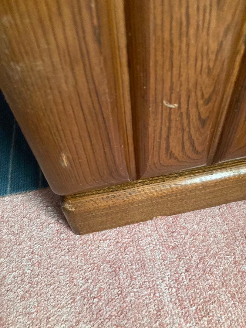 ブラウン　木製　ドレッサー　鏡台　化粧鏡　ミラー　コンセント　レトロ　ブラウン