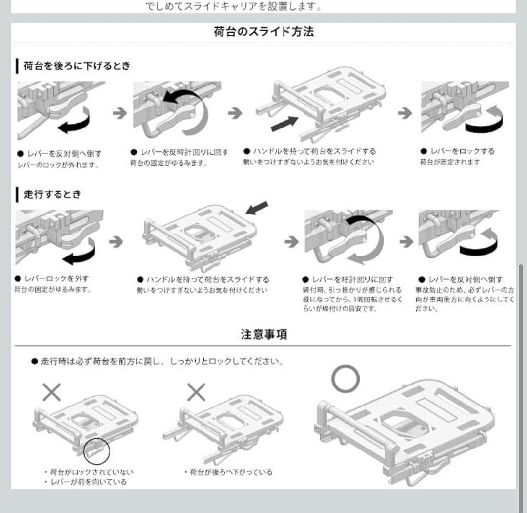 NMAX用 （2BJ-SED6J）スライドキャリア積載量10kg