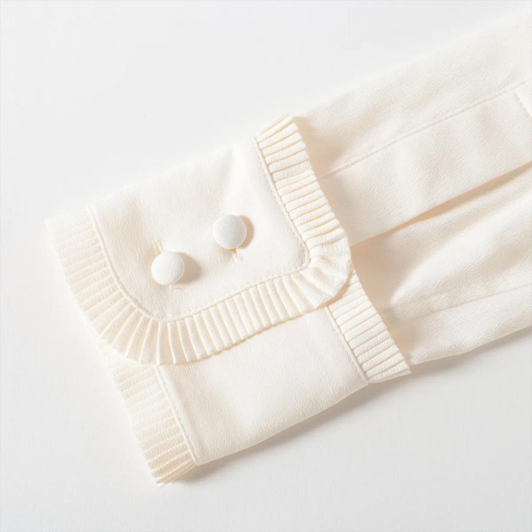 【未使用級】セリーヌ シルク×アセテート ブラウス 36 アイボリー