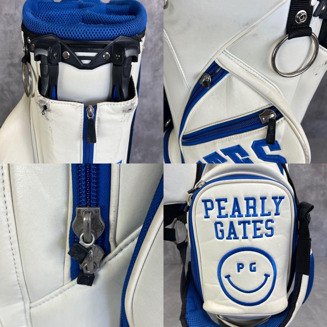 良品　人気モデル　パーリーゲイツ　キャディバッグ　スタンド式　6分割　男女　白青