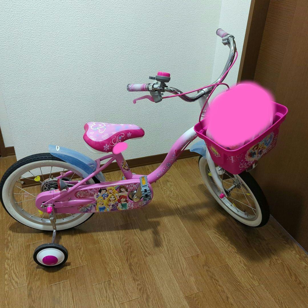 ★muuページ★引き取り限定★　プリンセス16インチ補助輪付自転車