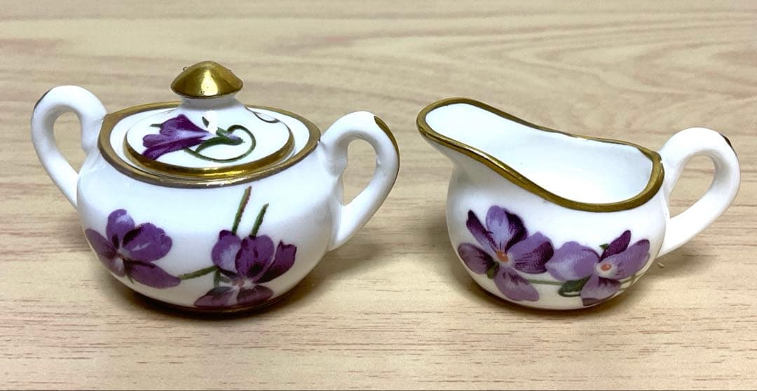 ハマースレイ　バイオレット　ミニチュア　ティーセット