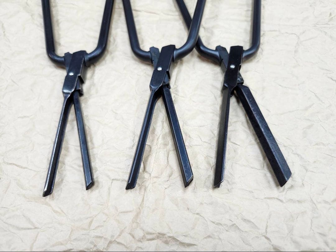 日理レンツアイロン■10㎜8㎜6㎜■中古■アイロンコーム4本■理容美容床屋パンチ