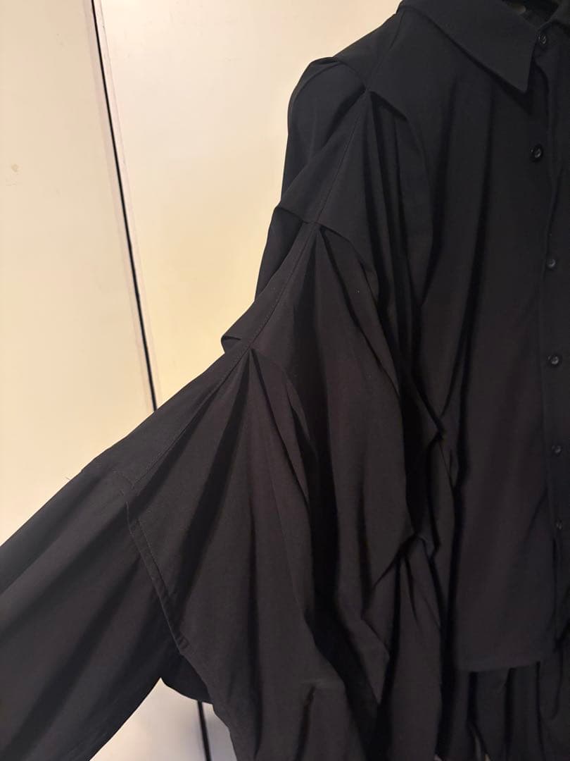 リミフゥ　タック　プリーツ　オーバーサイズ　ブラウス　シャツ