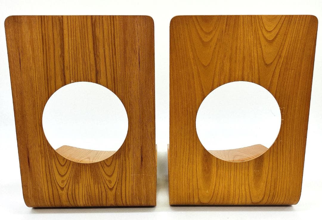 Tendo 天童木工 座椅子 2脚セット 藤森健次 曲げ木 ケヤキ板目 曲木③