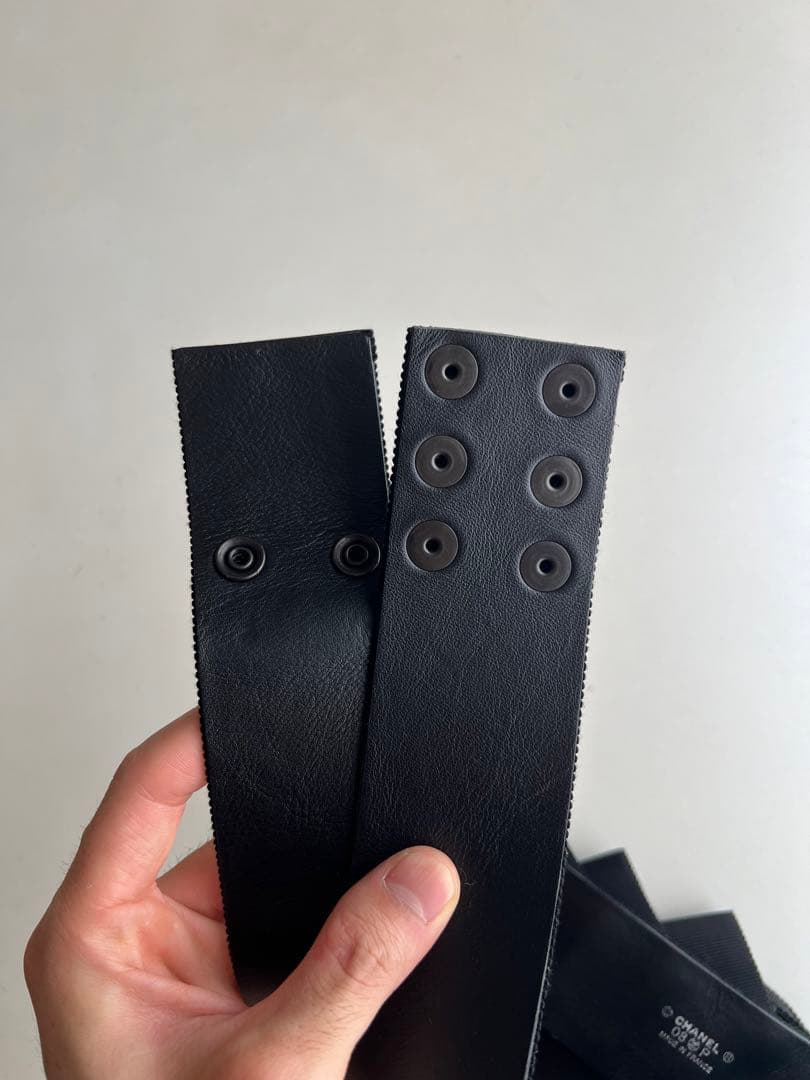 小物 SS2008 CHANEL BLACK RIBBON BELT