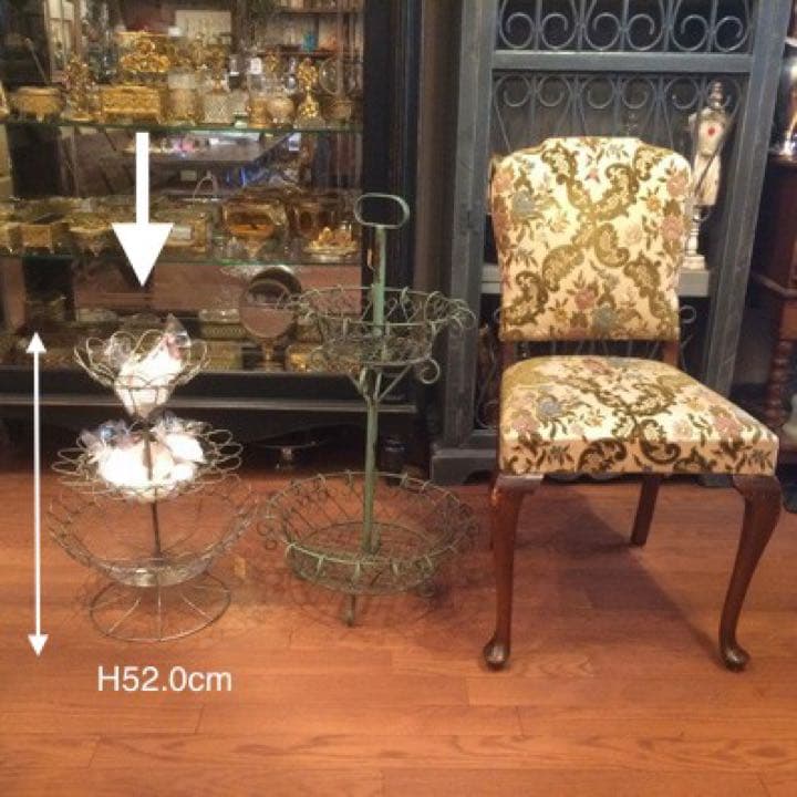 【20%OFF】新春セール♪フランス☆ワイヤーラック3段ラウンド型収納＊歪みあり