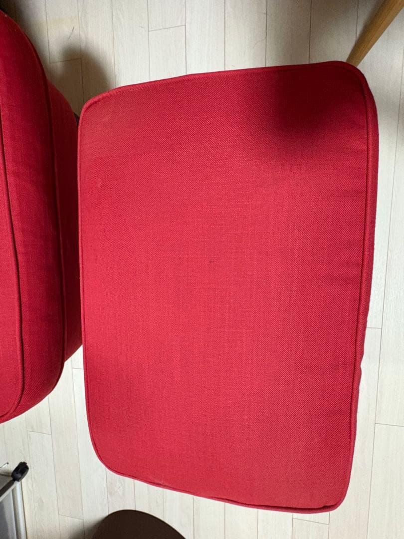 【大阪】IKEA STRANDMON ストランドモン ソファ　オットマン付き　赤