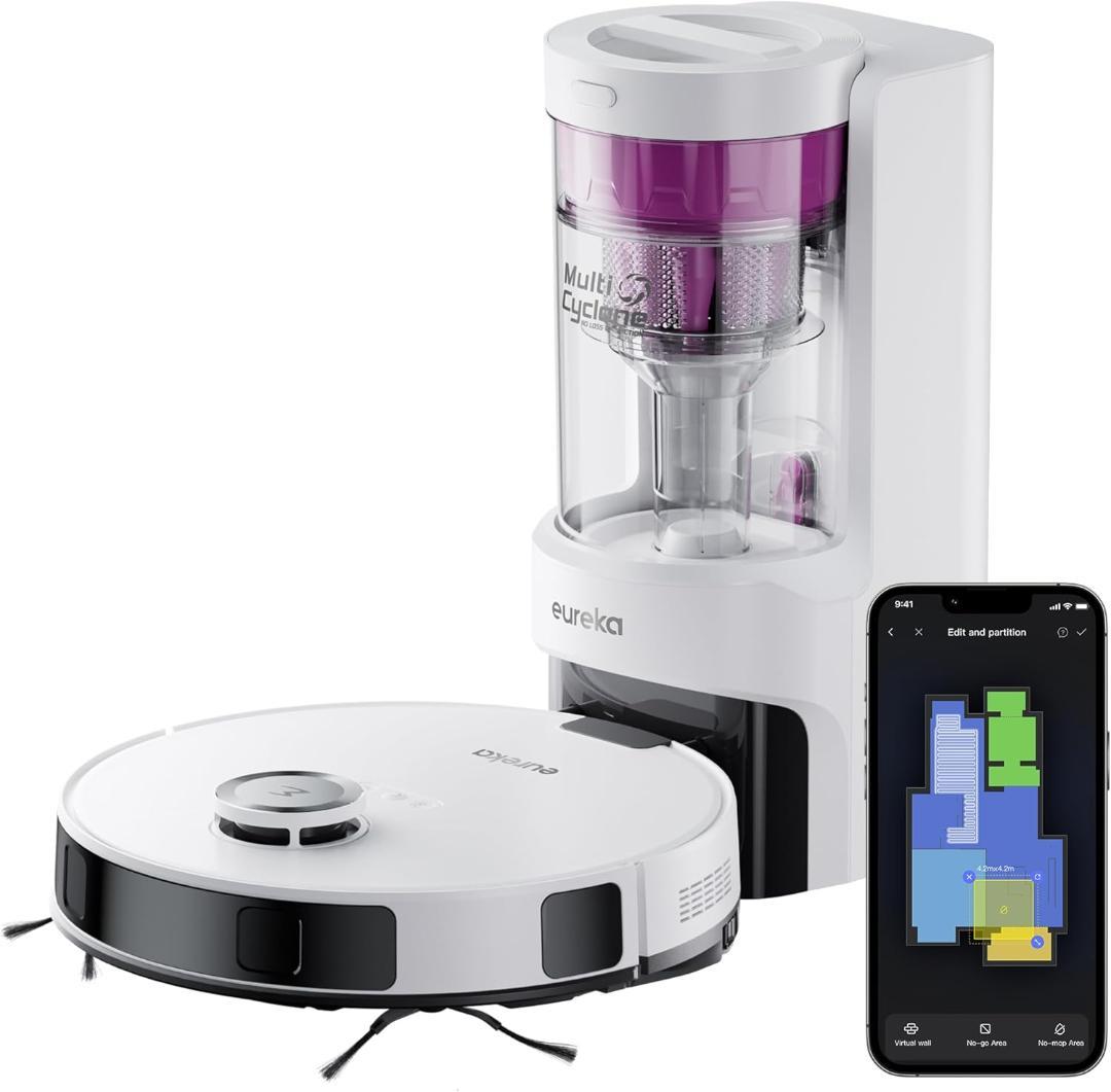ロボット掃除機 サイクロン式 自動モップリフト 自動ゴミ収集アプリ制御