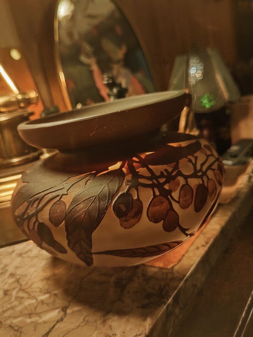 ★専用【希少】エミールガレ Emile Galle クレマチス紋花器 花瓶 小壺