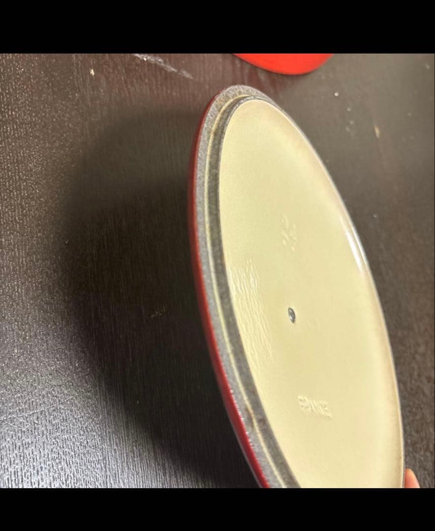 ルクルーゼ ココットロンド 24cm シルバーツマミ　両手鍋　ホーロー　鋳物