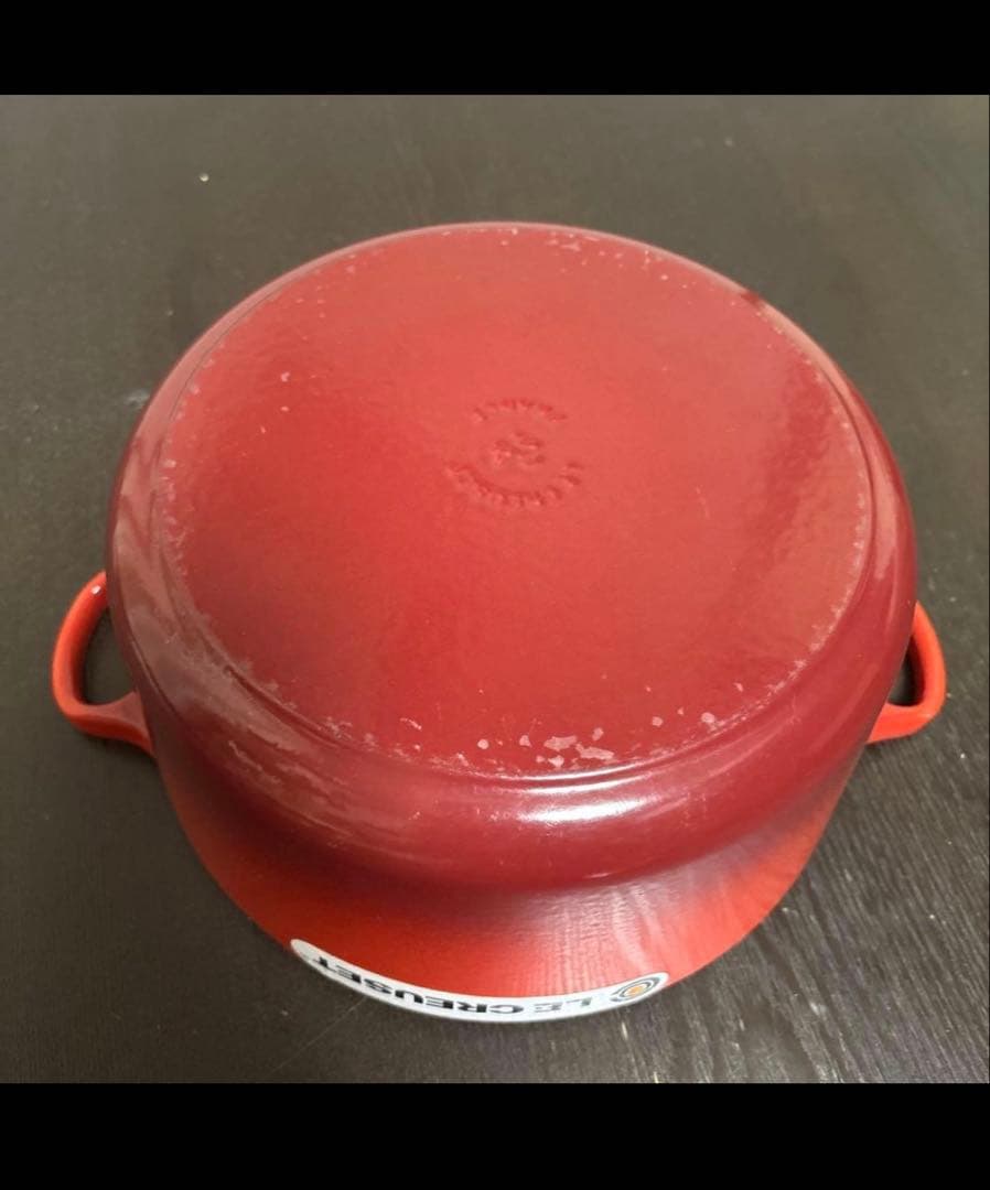 ルクルーゼ ココットロンド 24cm シルバーツマミ　両手鍋　ホーロー　鋳物