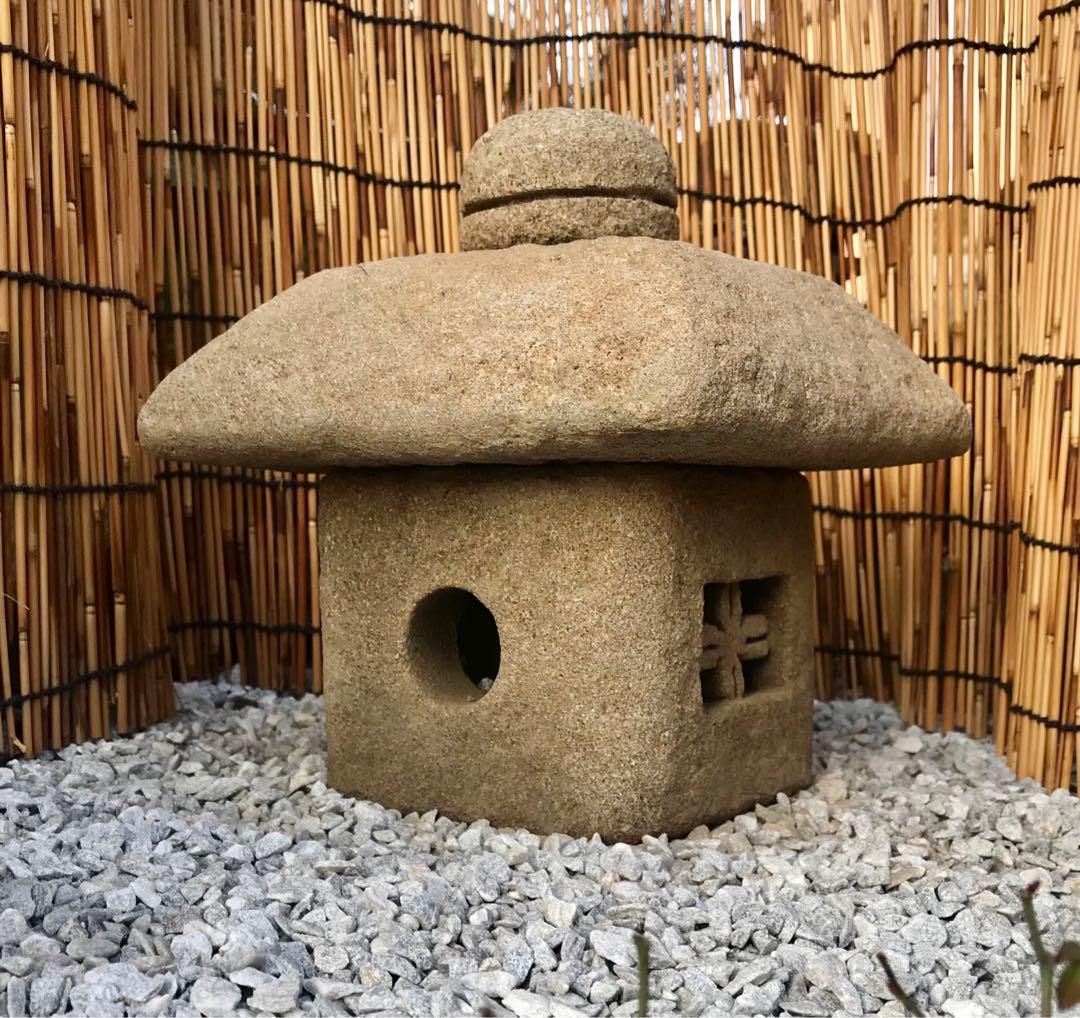 【石灯篭・屋上テラス灯篭・坪庭灯篭】庭石オブジェ置物箱庭ガーデニング造園飾り石
