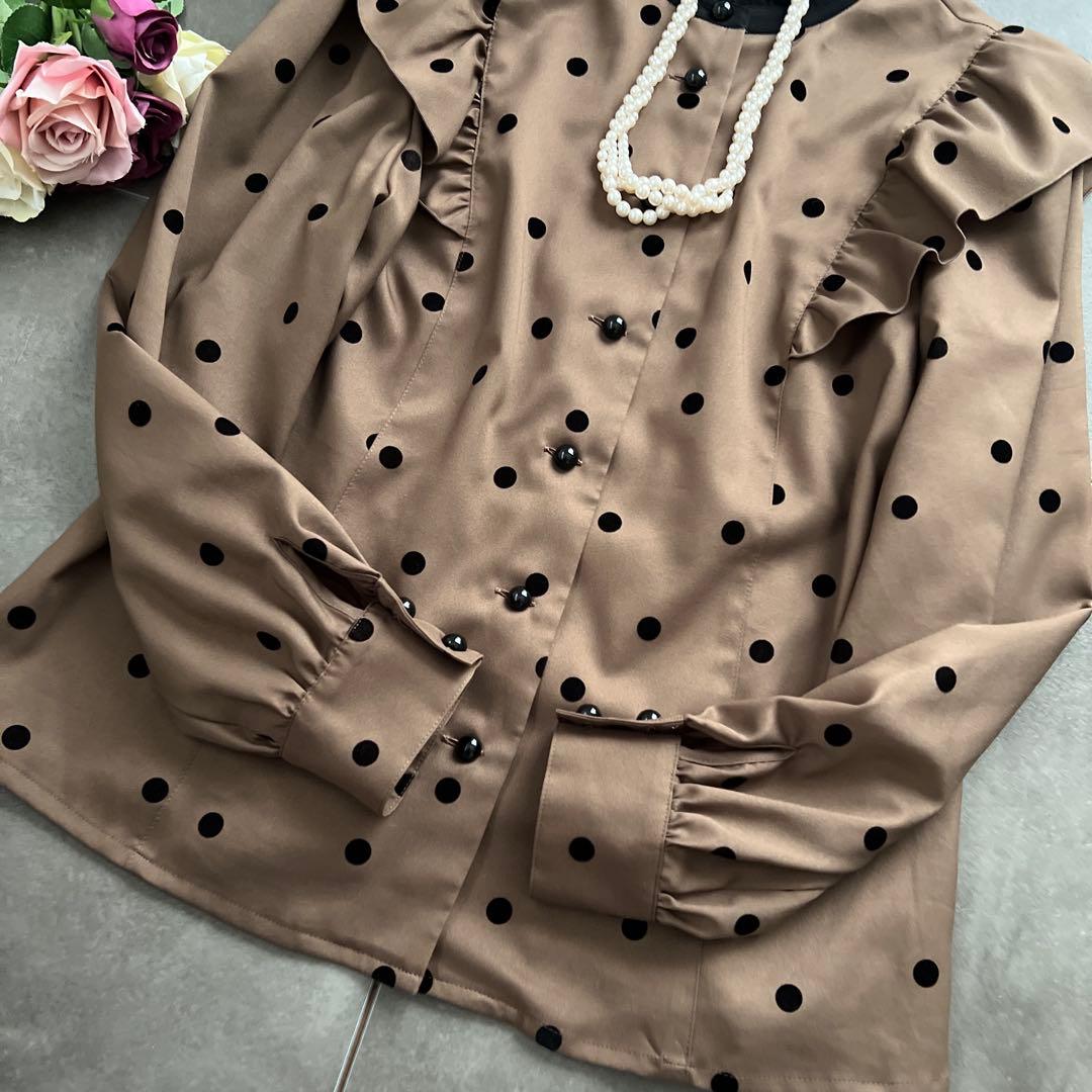 定価3万円　極美品✨エムズグレイシー　フリルドットブラウス