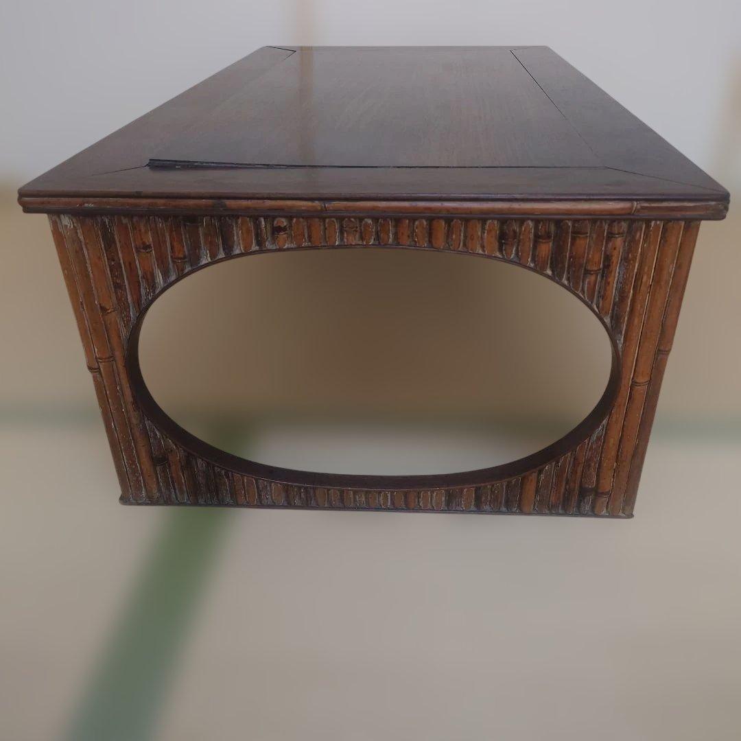 竹を貼った座卓