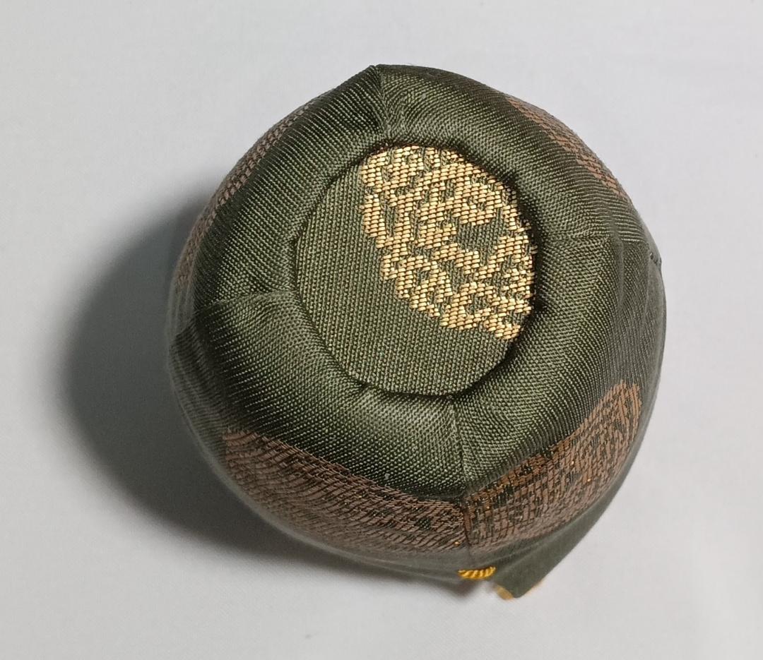 茶道具　橋本喜竜作　瀬戸釉肩衝茶入　二人静金襴仕覆　未使用長期所蔵品　超美品！！