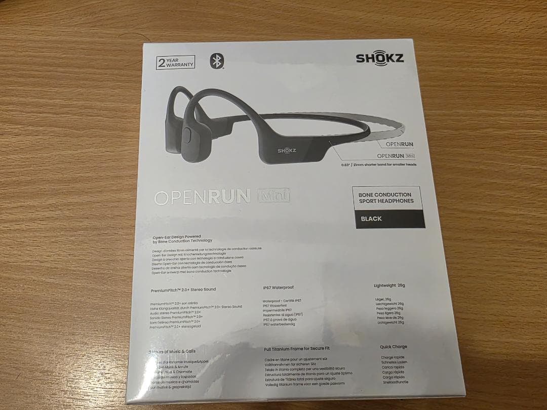 SHOKZ OPENRUN Mini 骨伝導イヤホン ブラック 未開封