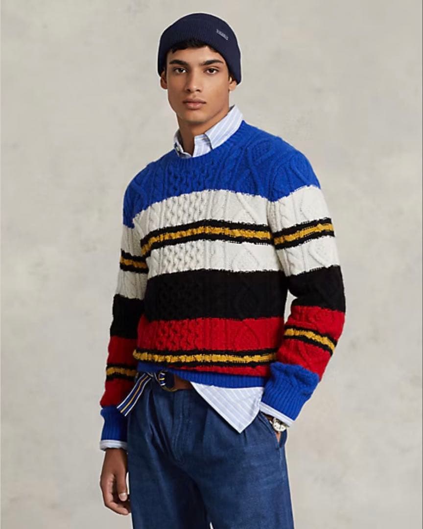 タイソンAW22 未使用 ポロ バイ ラルフローレン アルパカ混 XL