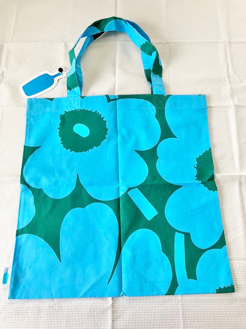 ブルーボトル×marimekko ブルーとグリーンのエコバッグ新品、未使用品