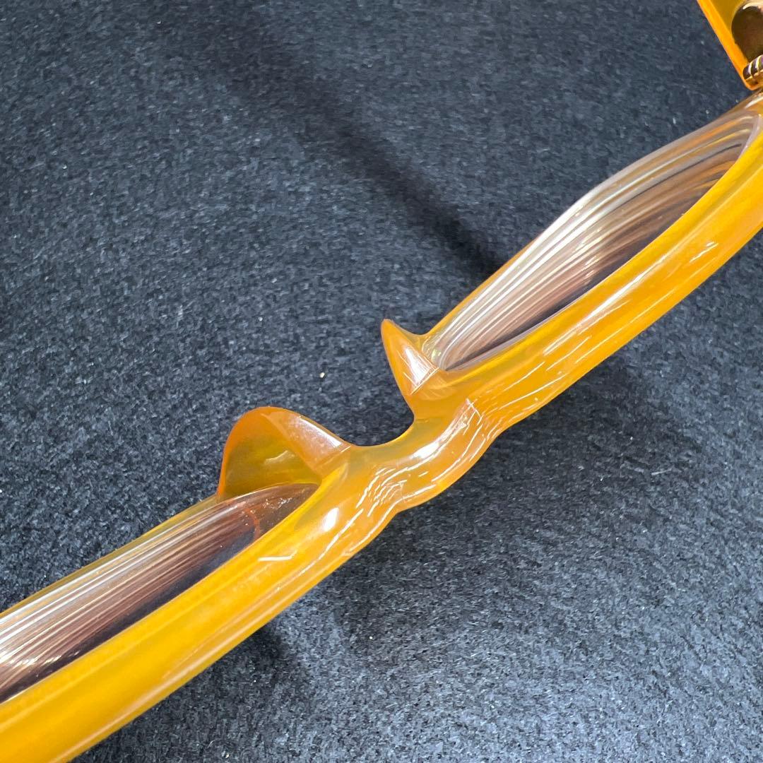 本白鼈甲　K18刻印金具厚手極上手眼鏡　ケース付　東Y7-1226☆1Fチヒオニ