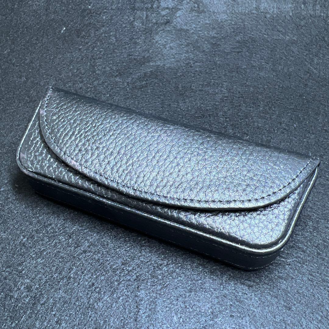 本白鼈甲　K18刻印金具厚手極上手眼鏡　ケース付　東Y7-1226☆1Fチヒオニ