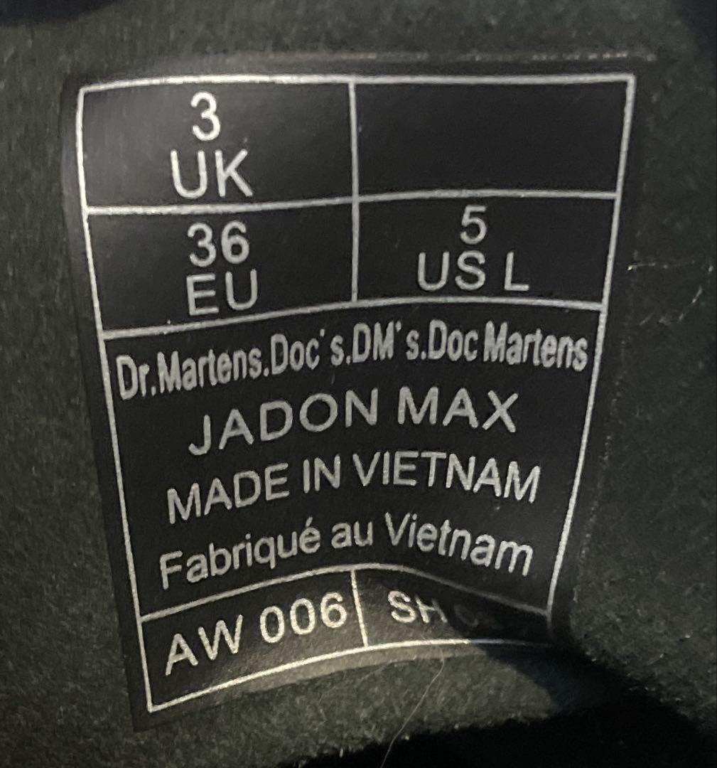美品ドクターマーチン ジェイドンマックス JADON MAX uk3/22.5㌢