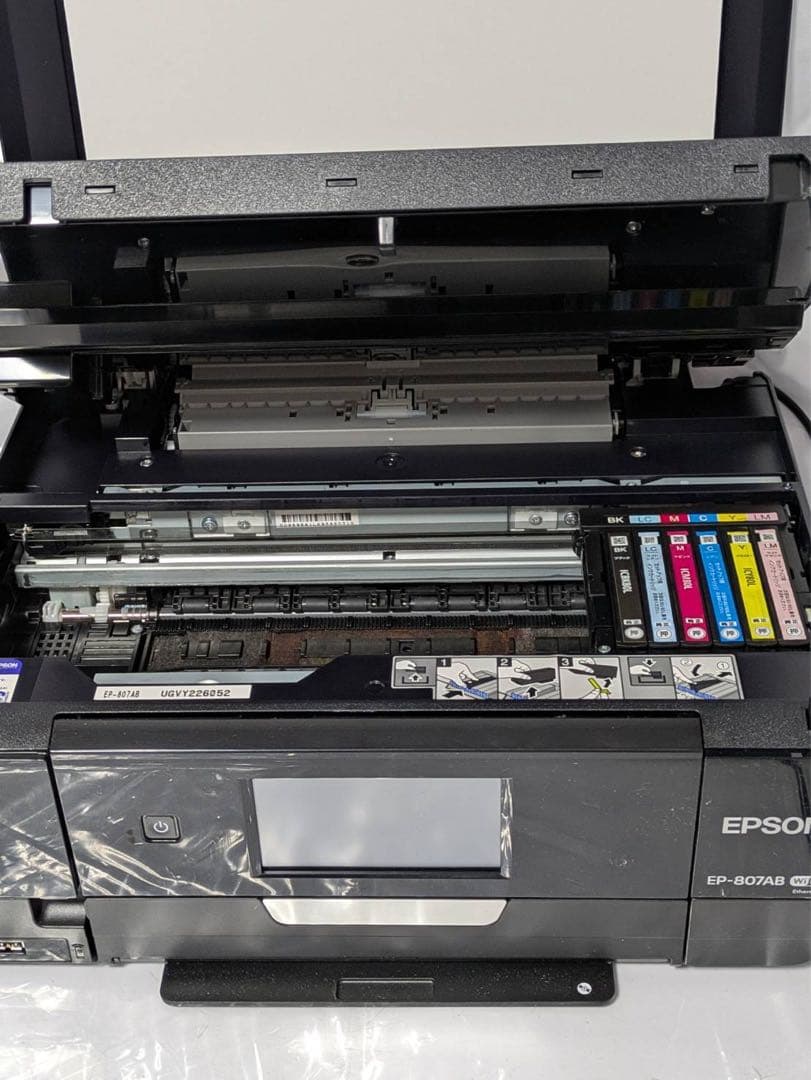 美品　エプソン インクジェットプリンター 複合機 EP-807AB 純正インク