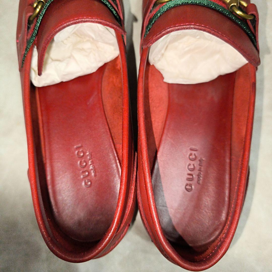 Nap様　GUCCI グッチ ホースビットローファー37 1/2 (24~)