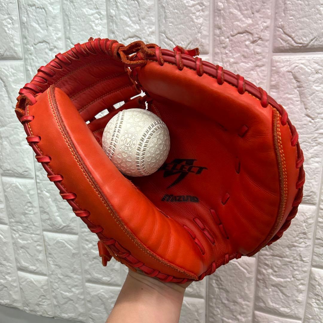 【美品】野球 グローブ 軟式 一般 キャッチャーミット ミズノ セレクト9